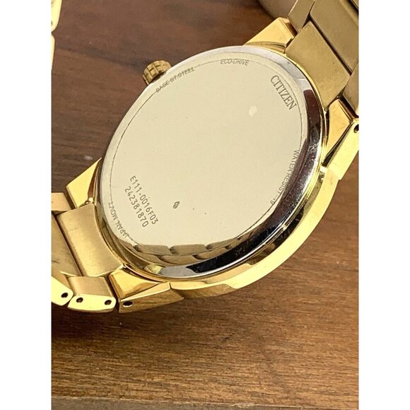 Citizen Men's Watch BM7582-56E Eco Drive Black Dial Gold Stainless Steel 40mm - Picture 7 of 15